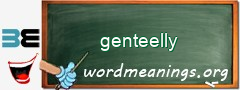 WordMeaning blackboard for genteelly